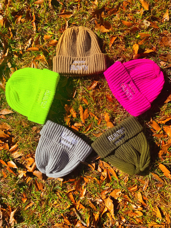 CHOOSE GROWTH RIBBED BEANIE